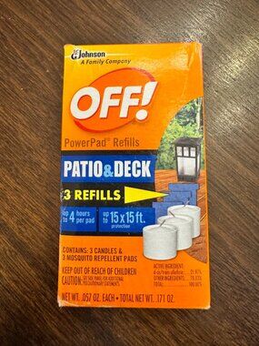 OFF! Power Pad Refills Patio and Deck 3 Refills Candles